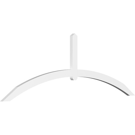 Ekena Millwork Archdale Architectural Grade PVC Gable Bracket, 108"W x 36"H x 2"D x 4"F, 8/12 Pitch GBP108X36X0204ARC00